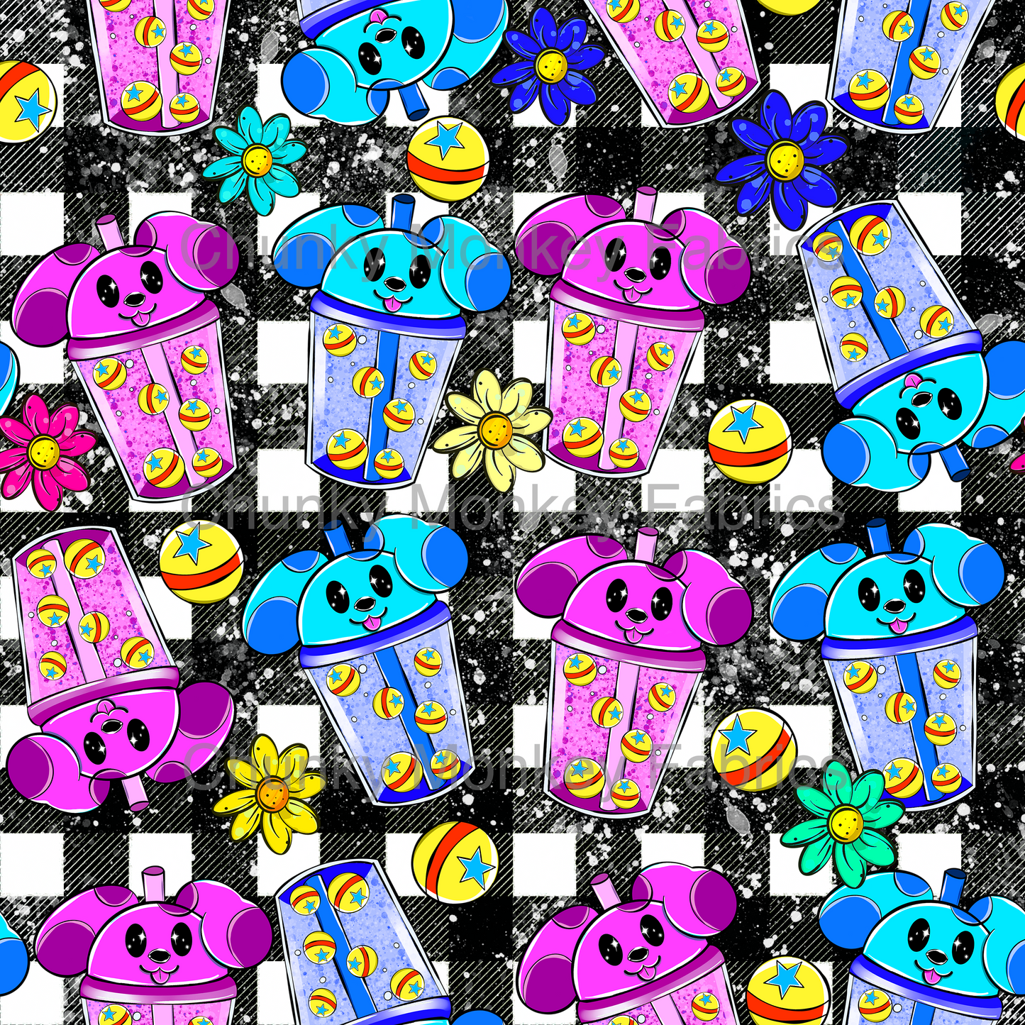 Sammy Designs- Blues clues boba black plaid