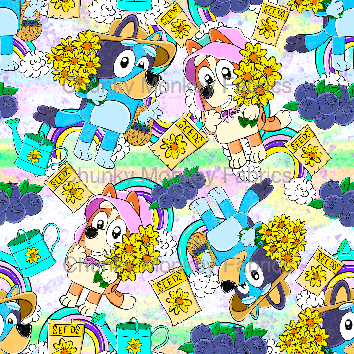 Sammy Designs- Bluey summer garden