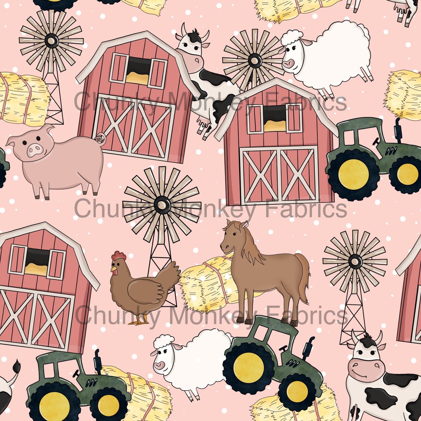 Made with Grace Designs - Down on the farm pink