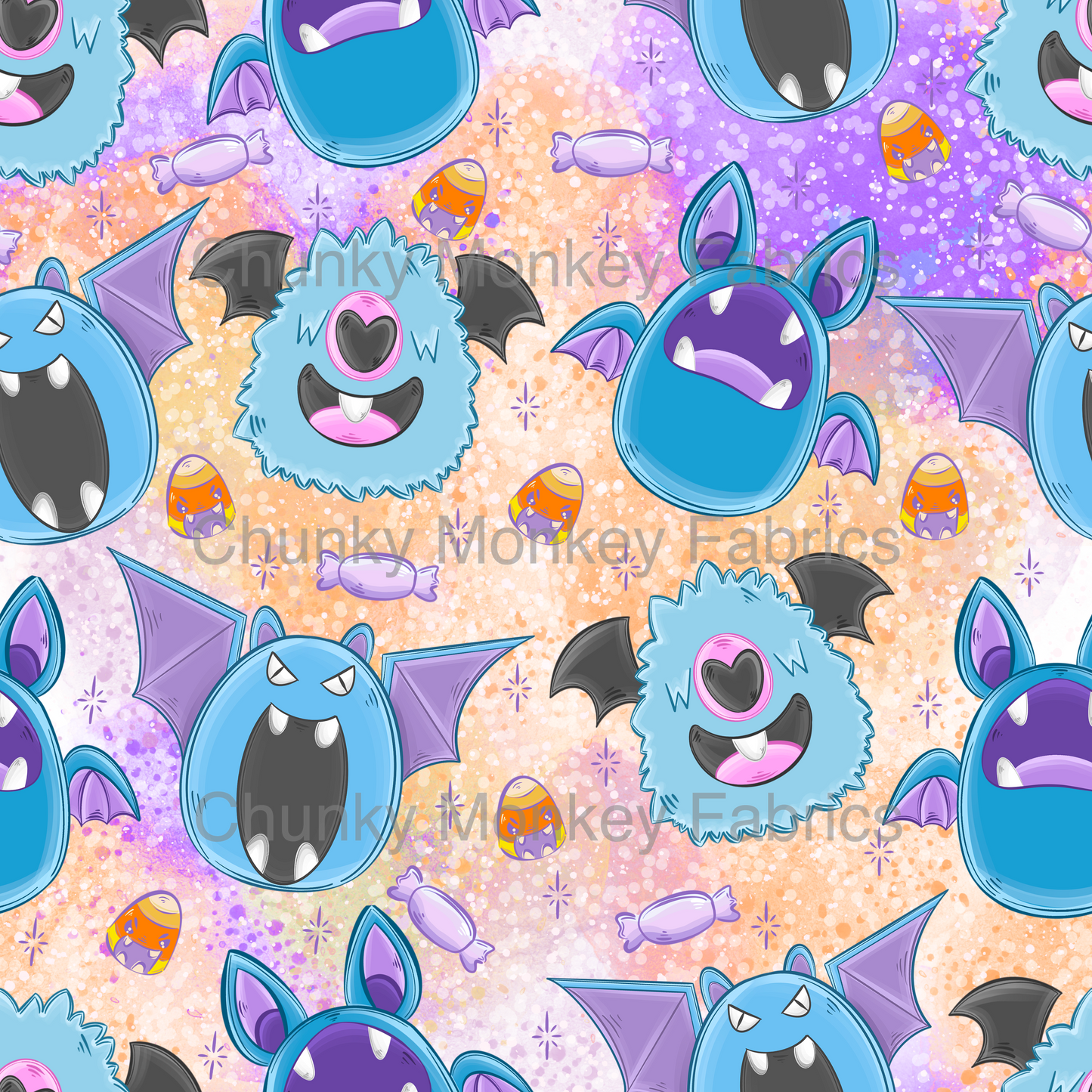 Sammy Designs- Purple Pokemon bat squishmallow