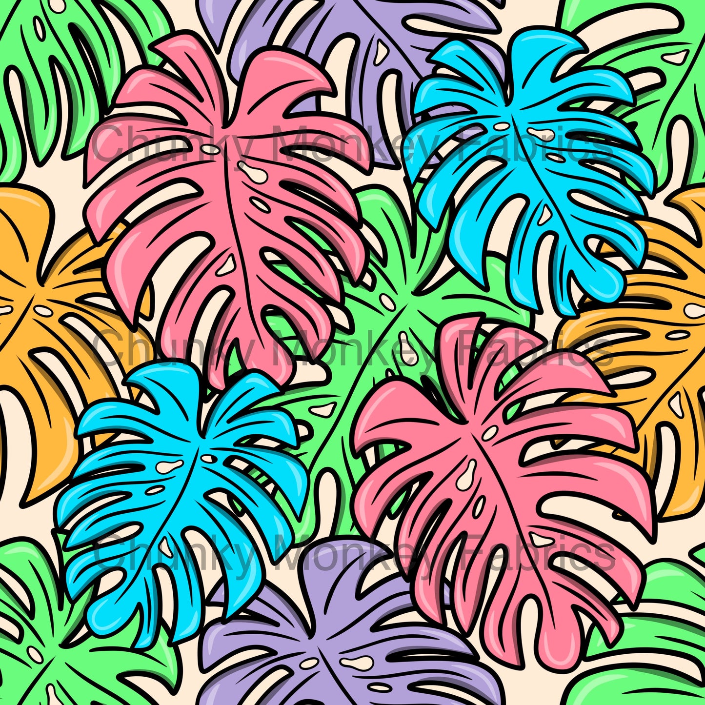 My Oh My Designs ColorfulMonstera1