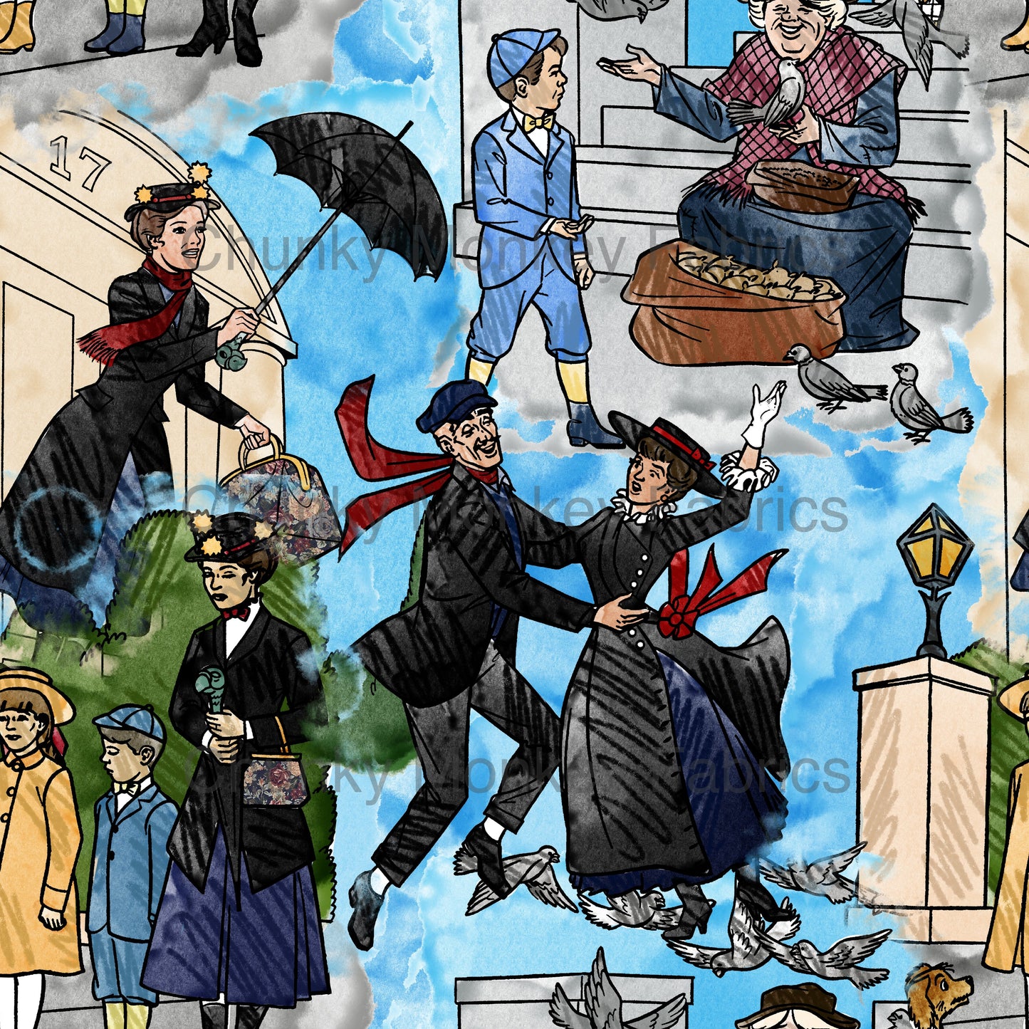 Grey Skies Custom Graphics Mary Poppins