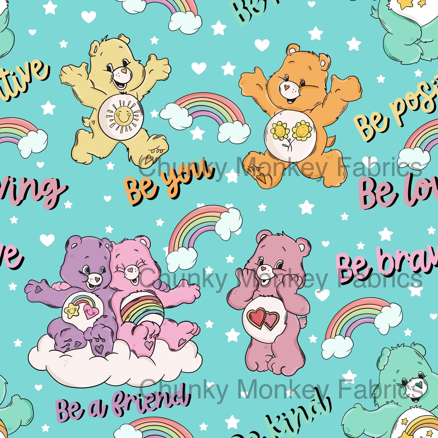 Made with Grace Designs - Care Bears teal