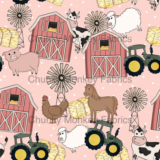 Made with Grace Designs - Down on the farm pink