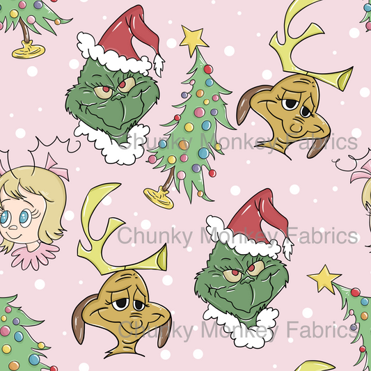 Made with Grace Designs - Grinch pink