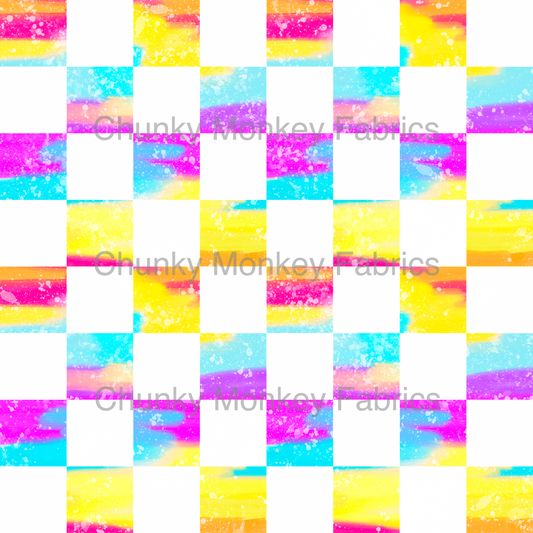 Sammy Designs- Rainbow checkers boba coordinate