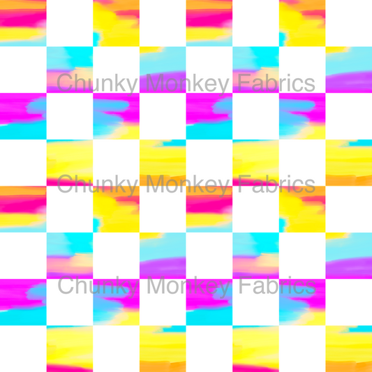 Sammy Designs- Rainbow checkers no splatter