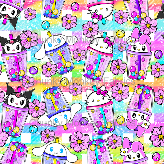 Sammy Designs- Sanrio colorful plaid boba