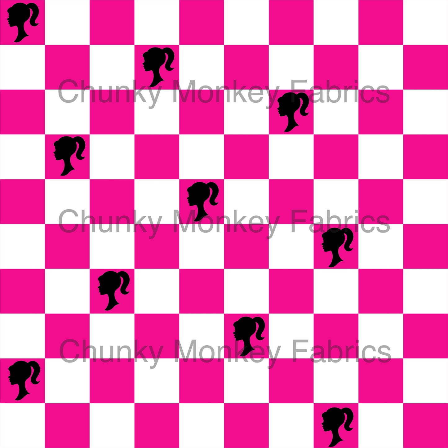 Layla Drew Design Barbie Checkers Hot Pink