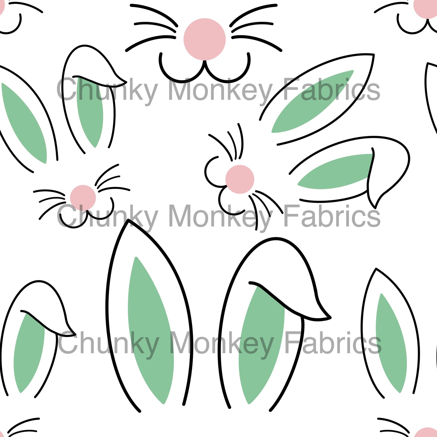 My Oh My Designs BunnyFaceGreen