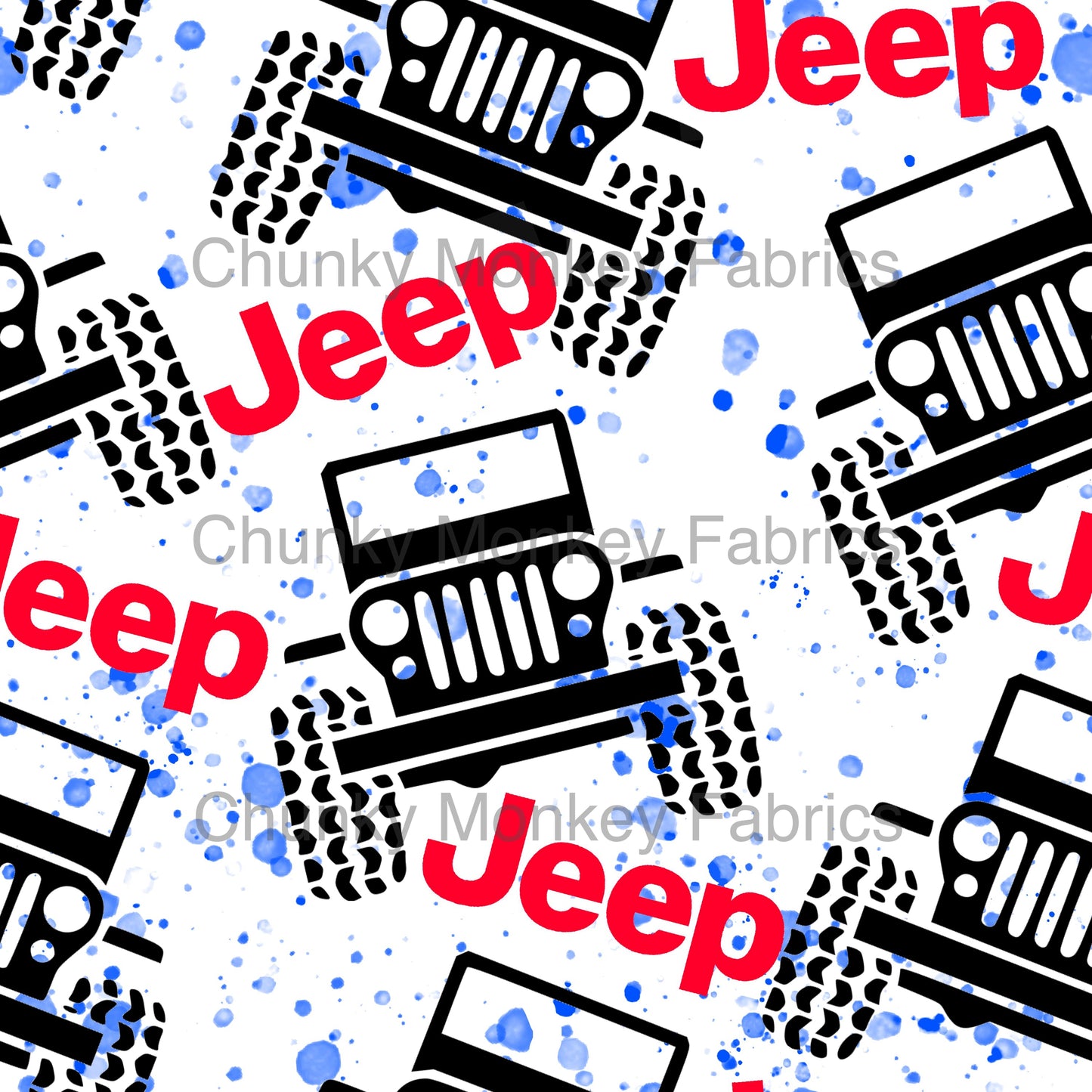 Grey Skies Custom Graphics JeepBlueSplatter