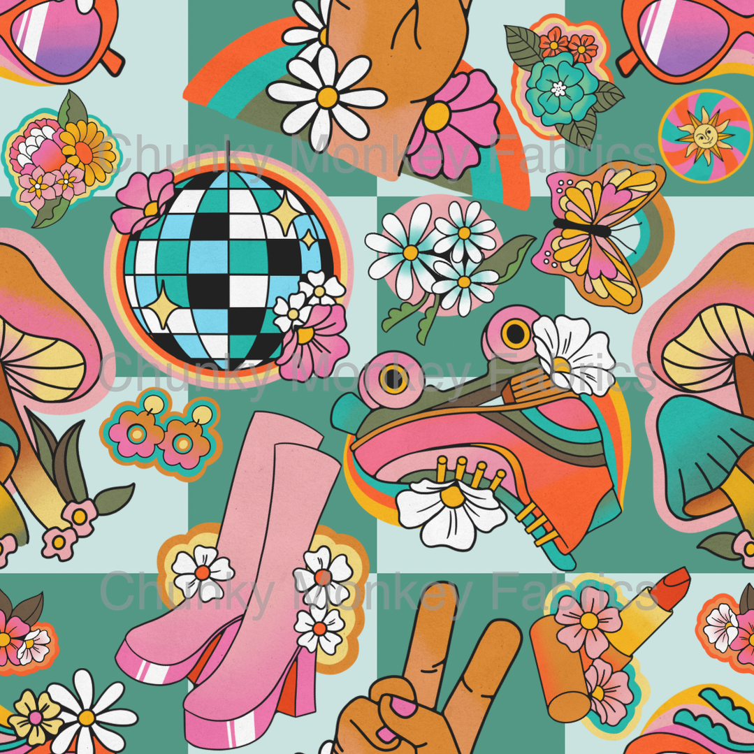 My Sweet Melo Designs - Retro Girl Checkered