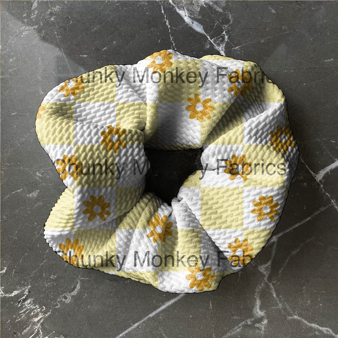 Brittany Frost Designs Retro Yellow Butterfly Checkers