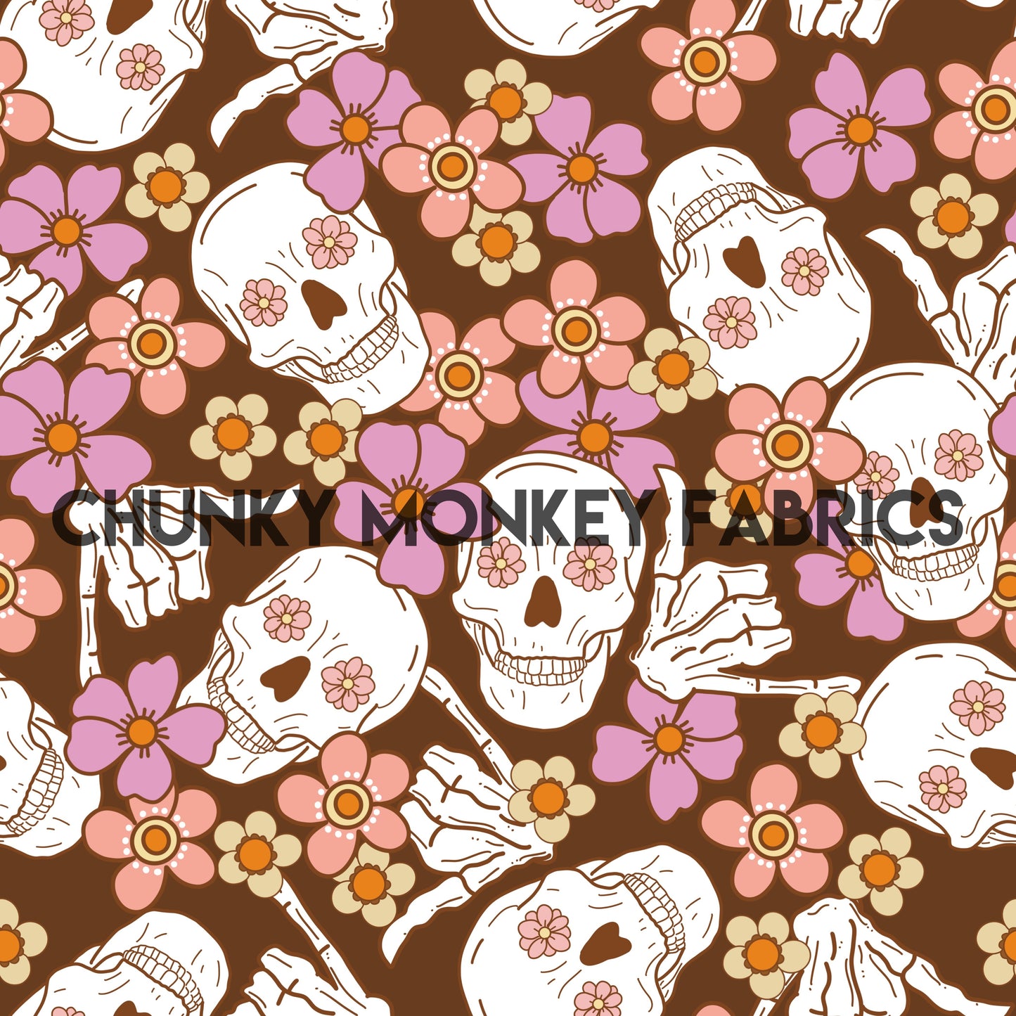 Brittany Frost Designs Retro Floral Skulls