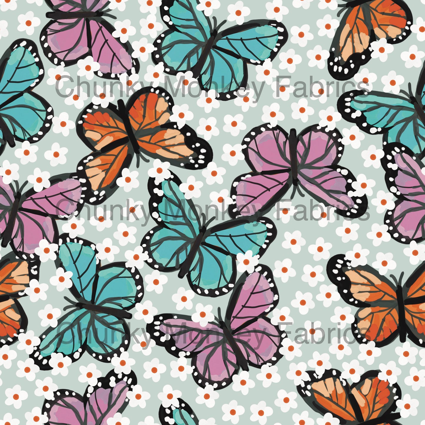 Brittany Frost Designs Spring Daisy Butterflies