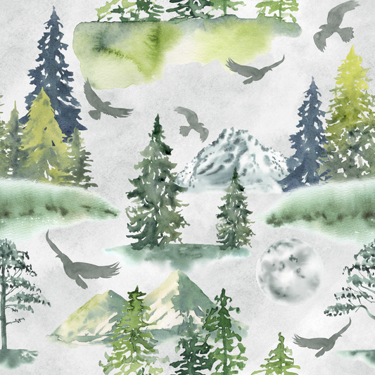 Egeler Designs Forest on Grey